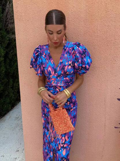 SALMA™ | Vestido Midi Colorido
